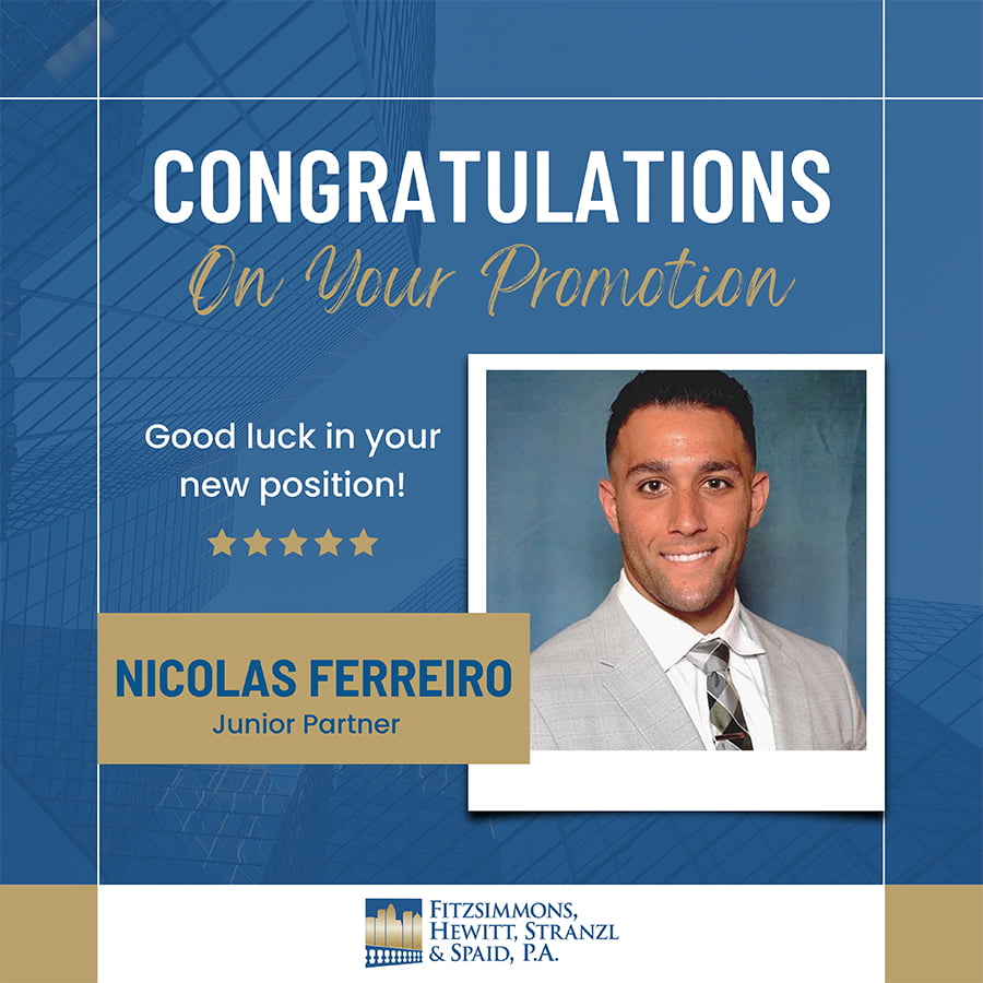 Congratulations to our newest firm Shareholder and Junior Partner, Nicolas Ferreiro!